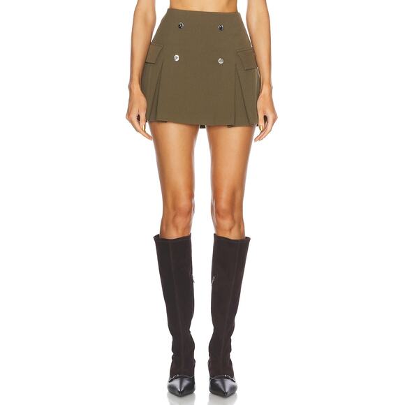 Staud Division Mini Skirt Pleated Academia Utility Streetwear Cargo Y2K Sz 0 - Picture 1 of 9